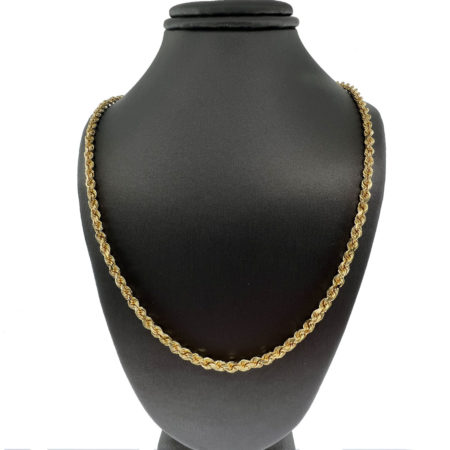 18KT Yellow Gold 24" 3mm Rope Chain 22.55g