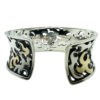 John Hardy SS and 22k Gold Wide Cuff Bracelet