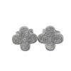 18k White Gold .25ctw Diamond Clover Earrings