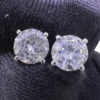 14k White Gold Diamond Stud Earrings 1.20 ctw