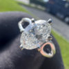 14K White Gold Diamond Marquise Ring Approx 1 CTW