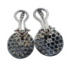 18k White Gold Diamond Pave Earrings Approx. 4 CTW