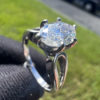 14K White Gold Diamond Marquise Ring Approx 1 CTW