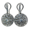 18k White Gold Diamond Pave Earrings Approx. 4 CTW