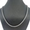 18k White Gold 16.79g 6.15ct Diamond Tennis Necklace 17"