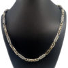 14k Two-Tone Yellow and White Gold Wire Link Chain Necklace 43.38 Grams