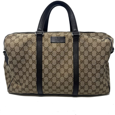 Gucci "Guccissima" Brown Monogram Duffle Bag w/ Strap