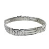 14K White Gold Mens Link Style Bracelet 34.21 Grams