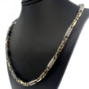 14k Two-Tone Yellow and White Gold Wire Link Chain Necklace 43.38 Grams