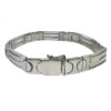 14K White Gold Mens Link Style Bracelet 34.21 Grams