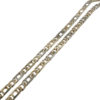 14k Two Tone Yellow and White Gold Mens Link Necklace 39.34 Grams