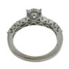 14k White Gold Women's Diamond Engagement Ring w/ 8 Side diamonds