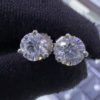 18k White Gold Diamond Stud Earrings Approx. 1 CTW