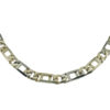 14k Two Tone Yellow and White Gold Mens Link Necklace 39.34 Grams