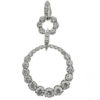 18k White Gold Diamond Drop Circle Pendant 2.78 CTW