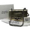 Alexander McQueen Jeweled Satchel Bag in Croc Stamped Gold Metallic