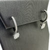 18k White Gold Diamond Drop Hoop Earrings 0.53 CTW