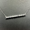 18k White Gold Diamond Bar Pendant Necklace 0.42 CTW