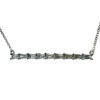 18k White Gold Diamond Bar Pendant Necklace 0.42 CTW