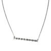 18k White Gold Diamond Bar Pendant Necklace 0.42 CTW