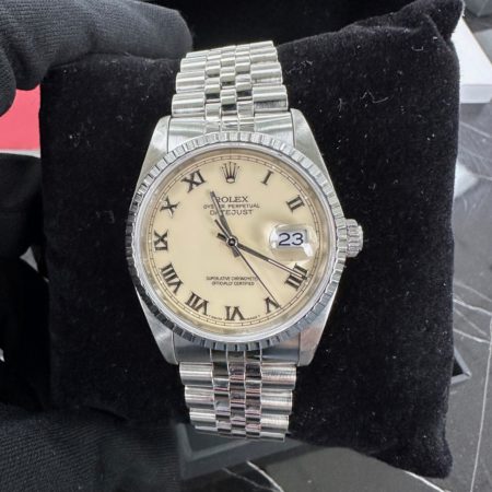 Rolex 16234 Datejust 36mm Cream Dial Stainless Steel Automatic ***WATCH ONLY***
