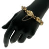 14K Yellow Gold Vintage Charm Bracelet w/ Multi Color Stones