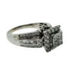 10K White Gold Diamond Pave Engagement Ring Approx. .75 CTW