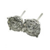 18k White Gold Diamond Pave Stud Earrings 1.01 CTW