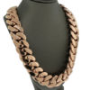 10k Rose Gold Cuban Link Chain Necklace 535.39 grams