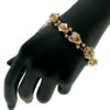 14K Yellow Gold Vintage Charm Bracelet w/ Multi Color Stones