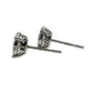 18k White Gold Diamond Pave Stud Earrings 1.01 CTW