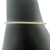 18k Rose Gold Diamond 1/2 Way Woman's Bangle Bracelet 0.50 CTW