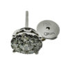 18k White Gold Diamond Pave Stud Earrings 1.01 CTW