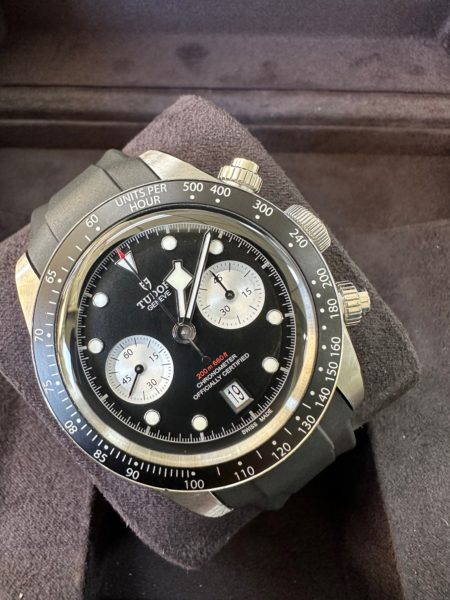 Tudor 79360N Chronograph Black Dial Men's Watch COMPLETE SET***