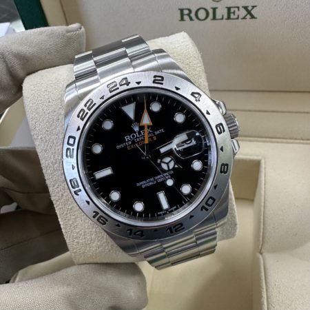 Rolex 216570 Explorer 2 42mm Stainless Steel Black Dial Watch "Complete Set"