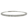 14k White Gold Thin Flexible Diamond Bangle Bracelet Approx. 2 CTW