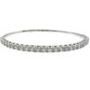 14k White Gold Thin Flexible Diamond Bangle Bracelet Approx. 2 CTW