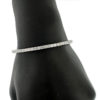 14k White Gold Thin Flexible Diamond Bangle Bracelet Approx. 2 CTW