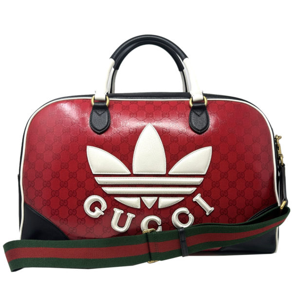 Authentic Gucci GG Boston bag handbag green red + DUSTBAG