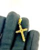 14k Yellow Gold Diamond Cross Pendant Aprox. 1 TCW