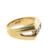 14k Yellow Gold Three Stone Men's Ring - size 7 3/4