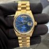 Rolex 18038 Day-Date 36mm Yellow Gold with a Blue Dial