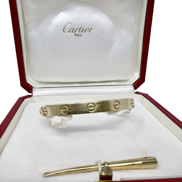 Cartier 18k Yellow Gold Love Bracelet Size 17 - Boca Pawn | Boca Raton Pawn