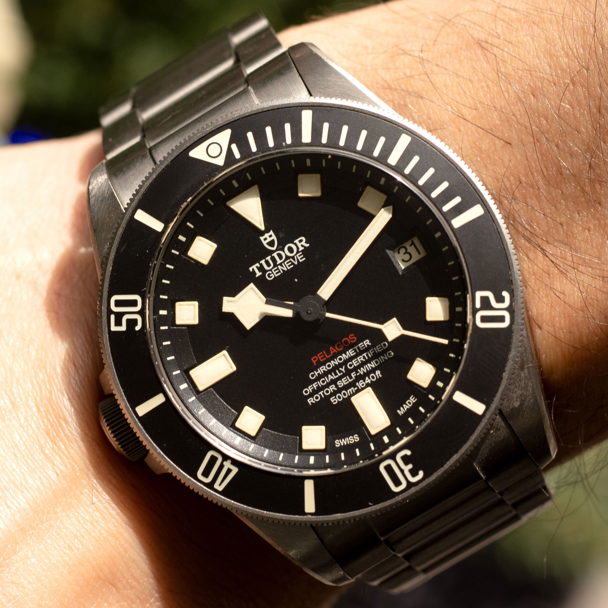 Tudor 25610 Pelagos Titanium Black Dial Left Handed Watch