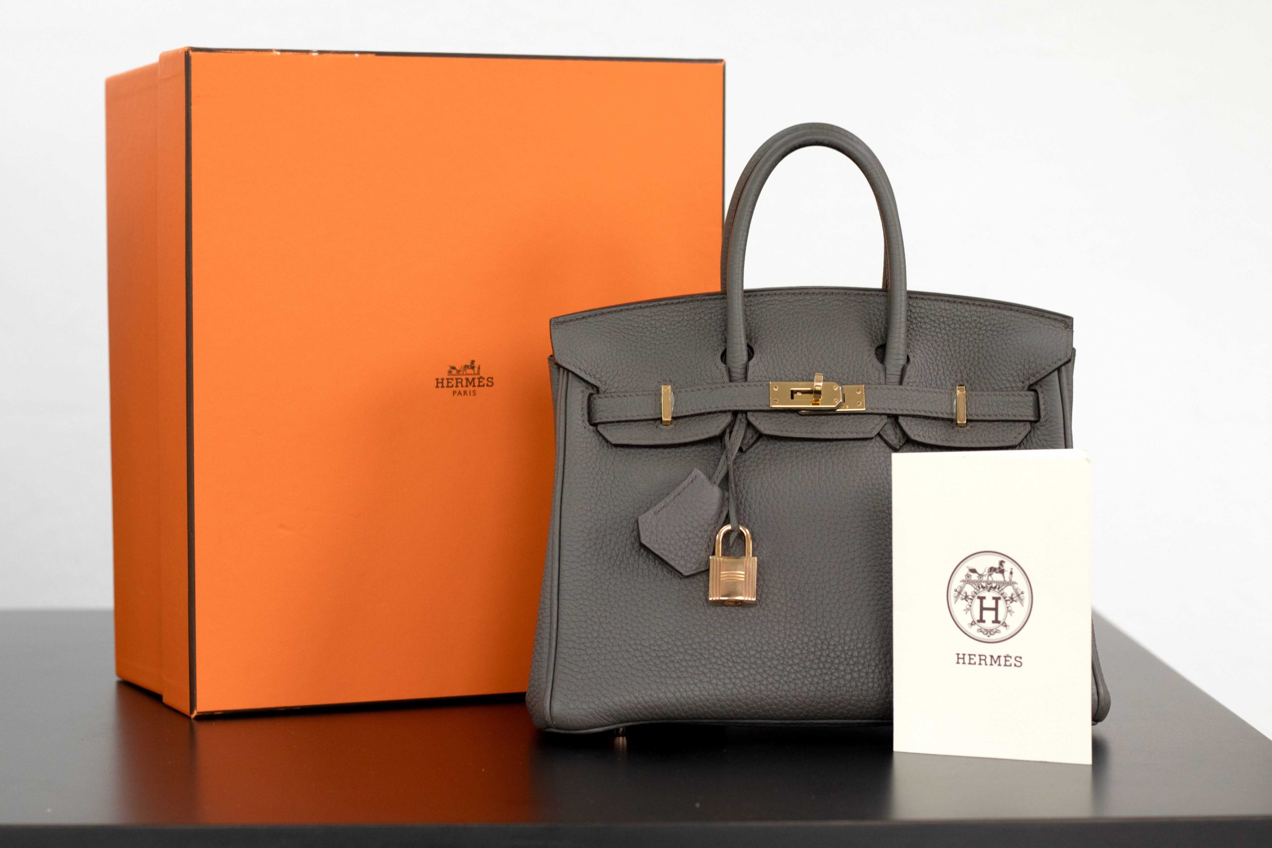 Hermes rose fashion gold bag