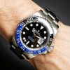 Front picture of a Rolex 116710 on an arm wrist