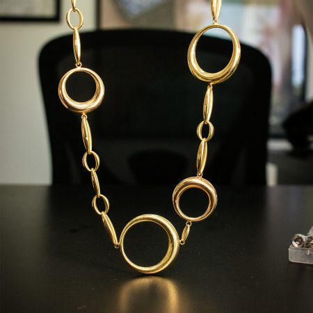 Chimento 18k Yellow Gold Oval Link Ladies Necklace