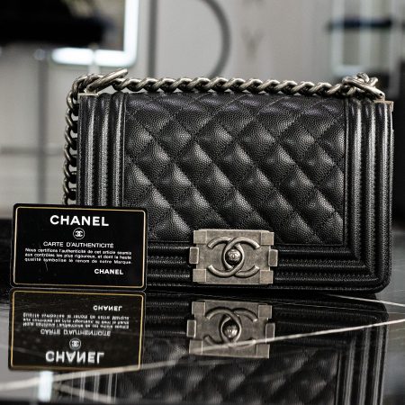 Chanel Caviar Quilted Boy Bag Black Handbag