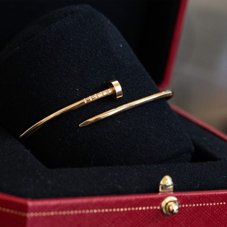 Cartier Just Un Clou Small Model 18k Rose Gold Size 18 Bangle Bracelet