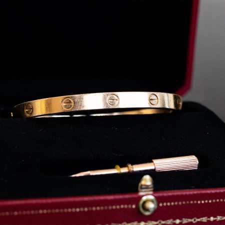 Cartier Love Bracelet 18k Rose Gold Size 19 Bangle